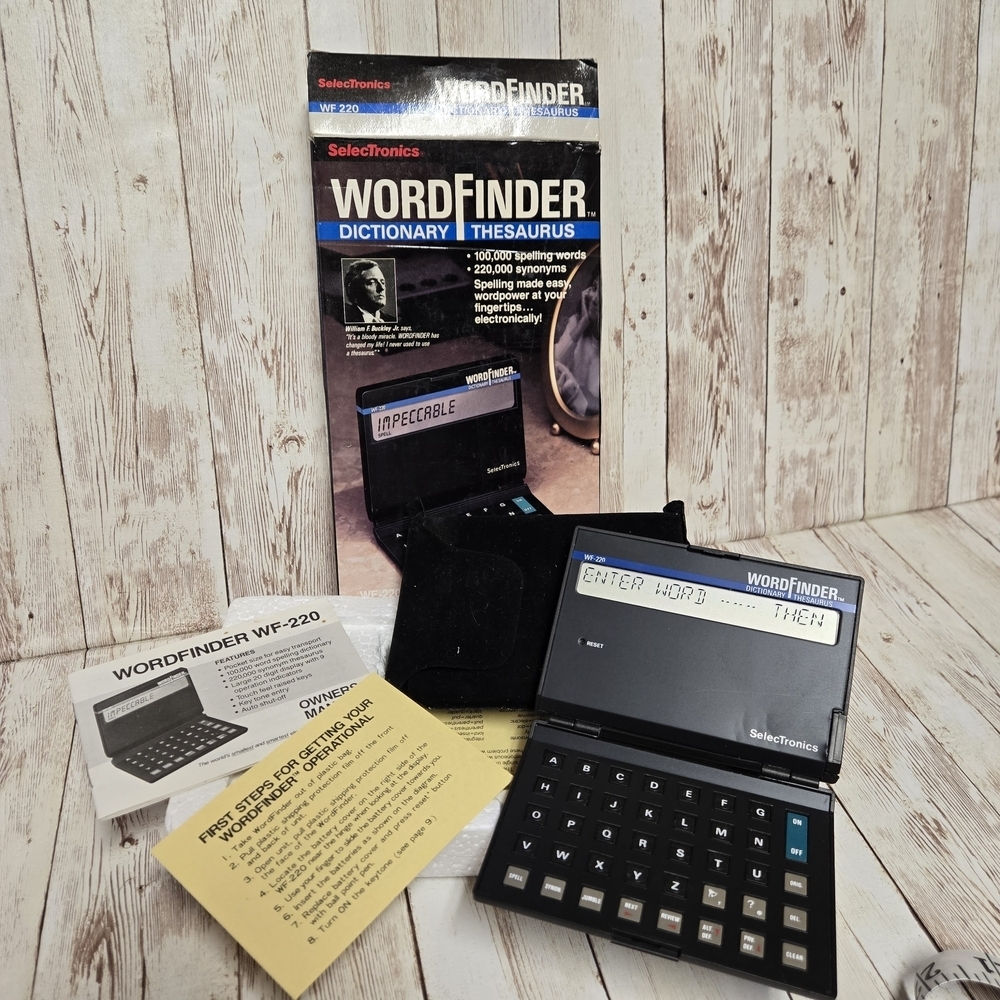 Vintage Selectronics Word Finder WF-220 Electronic Dictionary Thesaurus Tested